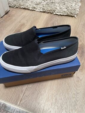 Keds Women’s  Slip-On Canvas Sneakers in Black